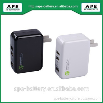 USB AC ADAPTER with qualcomm quick charger 2.0 system three output ports
